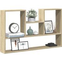 Berkfield Home Wall Shelf Sonoma Oak 99x15x60 cm Engineered Wood in Brown | Size: 99 x 15 x 60 cm