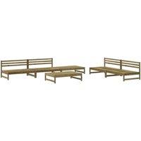 6 Piece Garden Lounge Set Impregnated Wood Pine