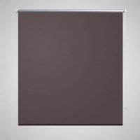 Berkfield Home Roller Blind Blackout 140 x 175 cm Coffee in Brown