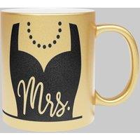 Simply Stunning Mugs Personalised Mr. & Mrs. Gold Mug Set of 2 - Custom Family Name in Metallic Gold