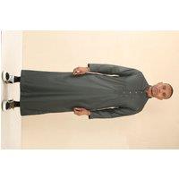 Thobez Men's TT-005 - Saudi Emirati Thobe Arab Nehru High Collar in Green | Size: 56R