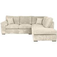 Jumbo Cord Elegant L Shape 4-Seater Right-Facing Corner Sofa Set, Your Comfort Haven in the Living Room