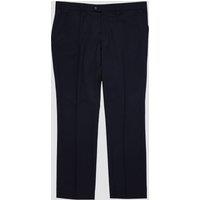 Navy Semi Plain Big And Tall Suit Trouser