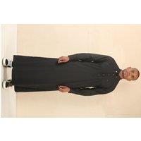 Thobez Men's TT-004 - Saudi Emirati Thobe Classic Shirt Collar in Black | Size: 58R