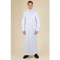 Thobez Men's TT-004 - Saudi Emirati Thobe Classic Shirt Collar in White | Size: 58R
