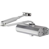 Loops General Overhead Door Closer Fixed Power 165mm Centres Size 3 Silver in Metallics