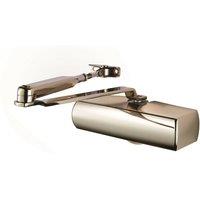 Loops Fixed Power Overhead Door Closer 180 Degree Opening 60kg Doors Nickel in Metallics