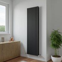 Agadon Neo Duplex Oval Tube Designer Radiator in Dark Grey | Size: 1800mm x 526mm