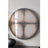 Yearn Mirrors Chelsea Round Antiqued Wall Mirror in Black