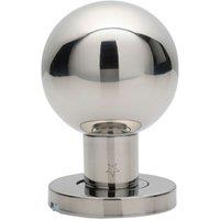 Loops PAIR Ball Mortice Door Knob 55mm Diameter Bright Stainless Steel Rose in Metallics
