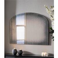 Yearn Mirrors Dulwich Curved Antiqued Mantle Mirror in Black