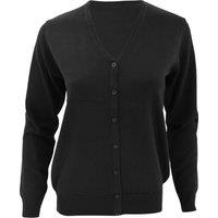 Kustom Kit Women's V-Neck Cardigan Knitwear in Black | Size: 6