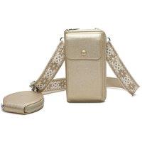 Fontanella Fashion Women's Pyari PU Leather Crossbody Phone Purse with Mini Purse in Gold