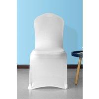 Neel Blue 10pcs Spandex Polyester Stretch Chair Cover, Washable & Removable Slipcovers in White