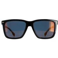 Hugo Boss Men's Square Black Brown Gold Mirrored BOSS 1317/S
