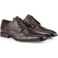 Amen Shoes Men's Bangor Leather Toe Cap Lace Up Shoes in Brown | Size: 12