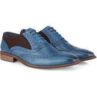 Amen Shoes Men's Derry Leather Brogue Shoes in Blue | Size: 9