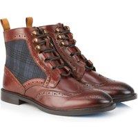 Amen Shoes Men's Kildare Leather Designer Lace up Boots in Dark Brown | Size: 9