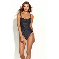 Panos Emporio Women's Potenza Recycled Shaping Swimsuit in Black | Size: 18