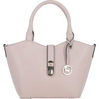 'Maristella' Real Leather Handbag with Detachable Crossbody Strap