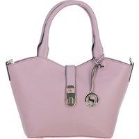 'Maristella' Real Leather Handbag with Detachable Crossbody Strap