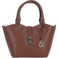 'Maristella' Real Leather Handbag with Detachable Crossbody Strap