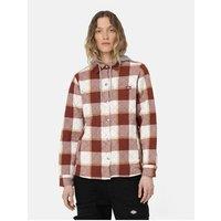 Dickies Women's Flannel Shirt Jacket in Red | Size: Large