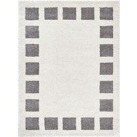 Livabliss Fossay Shag-Washable Beige Brown Green Grey Modern High Pile Rug in Charcoal | Size: 140 cm x 200 cm