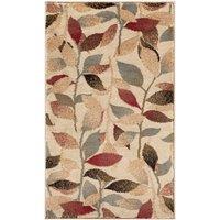 Livabliss Riley Modern Beige Green Brown Graphic Living Dining Bedroom Rug in Dark Red | Size: 160 cm x 230 cm