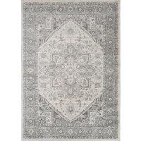 Livabliss Chester-Vintage Grey White Traditional Boho Living Dining Bedroom Rug | Size: 160 cm x 220 cm
