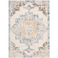 Livabliss Ankara - Vintage Blue Beige Traditional Boho Living Dining Bedroom Rug | Size: 140 cm x 200 cm