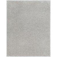 Livabliss Moda Shag-Solid Color Blue Beige Pink Grey Soft Plush Pile Living Bedroom Rug in Light Grey | Size: 160 cm x 215 cm