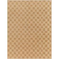 JERRIE In- & Outdoor Jute-Look Medium Brown Checkered Area Rug