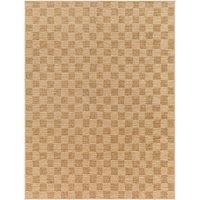 Livabliss Pismo Beach-Modern Yellow Tan Checkered In- & Outdoor Jute-Look Rug in Brown | Size: 120 cm x 170 cm