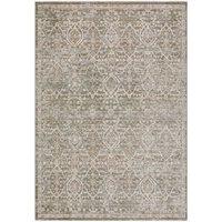 Livabliss Galey Alix Myrtle Avenue VI-Vintage Brown Green Grey Traditional Boho Fringe Living Rug | Size: 120 cm x 170 cm
