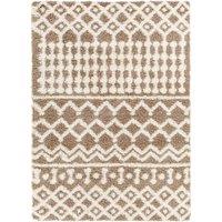 NOUR Shaggy Geometric Plush Pile Area Rug