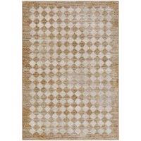 Livabliss Galey Alix Myrtle Avenue-Geometric Brown Green Ivory Diamond Fringe Living Rug | Size: 120 cm x 170 cm