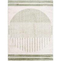 Livabliss Fossay Shag-Washable Beige Brown Green Grey Global High Pile Rug | Size: 140 cm x 200 cm