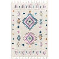 PUKYU Shaggy Modern Boho Plush Pile Area Rug