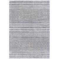 MIMI In- & Outdoor Geometric Black Area Rug