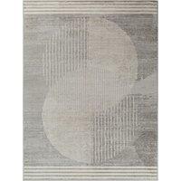 Livabliss Florensa-Geometric Brown Grey Blue Modern Living Dining Bedroom Rug | Size: 200 cm x 275 cm
