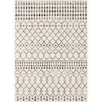 Livabliss Pisa Geometric Black Off-White Grey Rug in Light Grey | Size: 130 cm x 170 cm