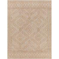 Livabliss Tuareg-Global Beige Ivory Graphic In- & Outdoor Jute-Look Rug in Medium Beige | Size: 160 cm x 215 cm