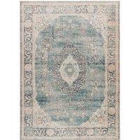 Livabliss Becki Owens x Vintage Oriental Boho Ivory/Slate Marlene Area Rug in Blue | Size: 117 cm x 170 cm