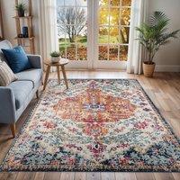 Livabliss Harput Vintage Traditional Boho Living Rug in Burnt Orange | Size: 200 cm x 280 cm