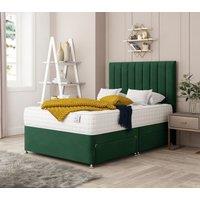 Bed Choices Alaska Divan Bed With 4 drawers, Mattress & Headboard - Plush Velvet in Emerald | Size: Super King