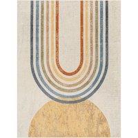 Livabliss Lilian-Washable Multicoloured Grey Modern Living Dining Bedroom Rug in Beige | Size: 160 cm x 215 cm