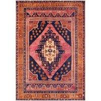 Livabliss Amelie-Washable Orange Pink Traditionnal Vintage Boho Living Dining Rug in Coral | Size: 160 cm x 220 cm