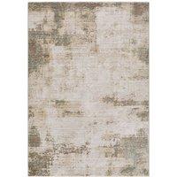 Livabliss Galey Alix Myrtle Avenue III-Abstract Cream Brown Green Blue Modern Marble Fringe Living Rug | Size: 120 cm x 170 cm