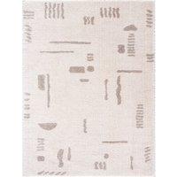 Livabliss Fossay Shag-Washable Beige Brown Green Grey Modern High Pile Rug in Mid Grey | Size: 120 cm x 170 cm